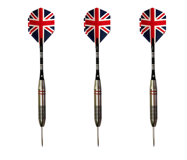 UK Flag Steel Tips Darts (25g, 3/Set) – Game Room Heroes